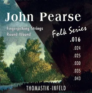 Thomastik Saiten für Klassik-Gitarre John Pearse Folk Series Light E1 .016 (PJ16)