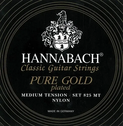 Hannabach Klassikgitarrensaiten Serie 825 Medium Tension Spezialvergoldung G/3 (8253MT)