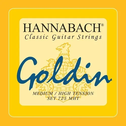 Hannabach Klassikgitarrensaiten Serie 725 Medium / High Tension Goldin 3er Diskant (7258MHTC)