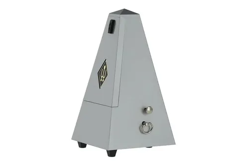 Wittner Metronom Pyramidenform Silber matt hell 855202