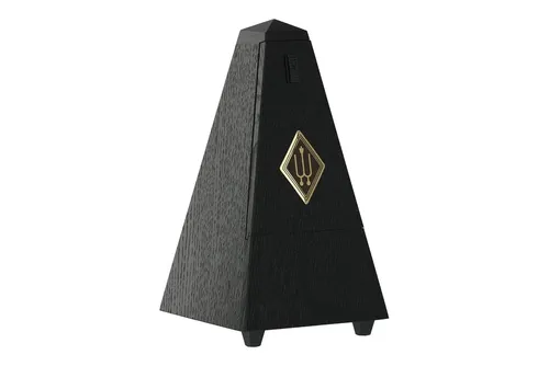Wittner Metronom Pyramidenform Eiche Schwarz. Matt   809