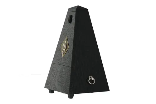 Wittner Metronom Pyramidenform Eiche Schwarz. Matt   809