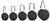 GEWA Drumset Gig-Bag Set Premium 22x18, 10x9, 12x10, 14x14, 14x6,5"