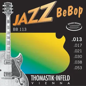 Thomastik Saiten für E-Gitarre Jazz BeBop Nickel Round Wound Jazz BeBop Series Nickel Round Wound Satz 013rw (BB113)