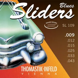Thomastik Saiten für E-Gitarre Sliders Blues Series Satz 010 medium (SL110)