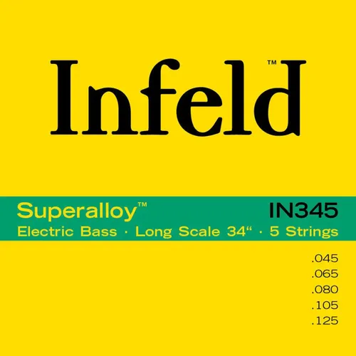 Thomastik Infeld Saiten für E-Bass Superalloy. Round Wound Long Scale Satz 5-str. long (IN345)