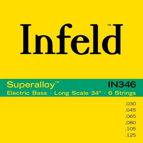 Thomastik Infeld Saiten für E-Bass Superalloy. Round Wound Long Scale Satz 6-str. long (IN346)