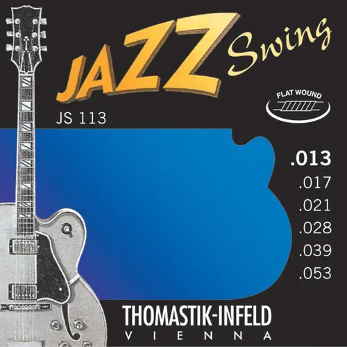 Thomastik Saiten für E-Gitarre Jazz Swing Series Nickel Flat Wound Jazz Swing Series JS113 Nickel Flat Wound Satz 013 flatwound (JS113)