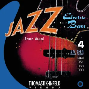 Thomastik Saiten für E-Bass Jazz Bass Serie Nickel Round Wound Roundcore Satz (JR344)