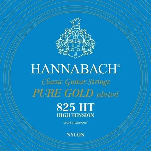 Hannabach Klassikgitarrensaiten Serie 825 High Tension Spezialvergoldung Satz (8257HT)