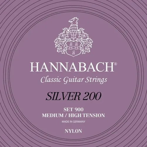 Hannabach Klassikgitarrensaiten Serie 900 Medium / High Tension Silver 200 D4 (9004MHT)