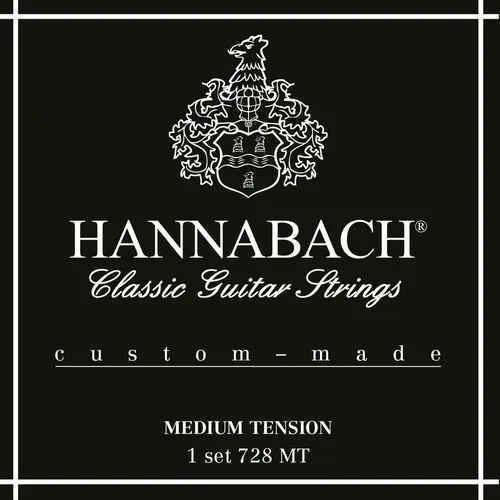 Hannabach Klassikgitarrensaiten Serie 728 Medium Tension Custom Made 3er Diskant 7288MT