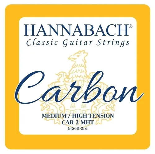 Hannabach Klassikgitarrensaiten CARBON Medium / High Tension Diskant G3 (CAR3MHT)