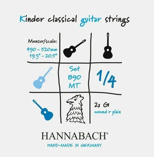 Hannabach Klassikgitarrensaiten Serie 890 1/4...