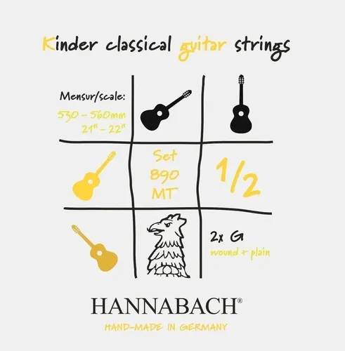 Hannabach Klassikgitarrensaiten Serie 890 1/2...