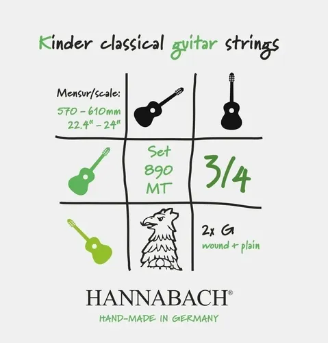 Hannabach Klassikgitarrensaiten Serie 890 3/4...