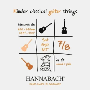 Hannabach Klassikgitarrensaiten Serie 890 7/8 Kindergitarre Mensur: 62-64cm H2 (8902MT 7/8)
