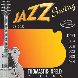 Thomastik Saiten für E-Gitarre Jazz Swing Series Nickel Flat Wound Satz 010 flatwound (JS110)