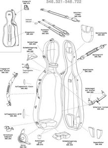 GEWA Celloetui Idea Evolution Rolly Hochglanz Rolle