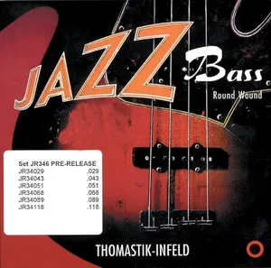 Thomastik Saiten für E-Bass Jazz Bass Serie Nickel Round Wound Roundcore .093 (JR32093)
