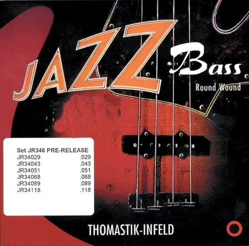 Thomastik Saiten für E-Bass Jazz Bass Serie Nickel Round Wound Roundcore .056 (JR32056)