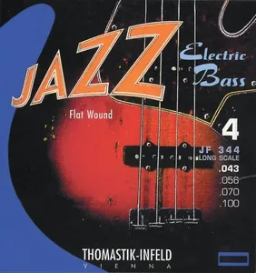 Thomastik Saiten für E-Bass Jazz Bass Flat Wound Jazz Bass Serie Nickel Flat Wound Roundcore .043 (JF32043)