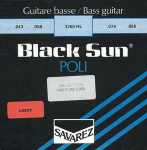 Savarez Saiten für E-Bass Black Sun Nickel. Halbrund. Poliert Satz (3260 HX)