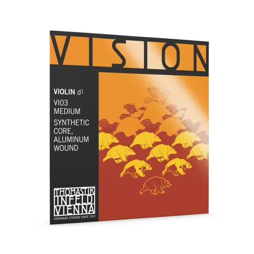 Thomastik Saiten für Violine Vision Synthetic Core Mittel D 4/4 (VI03)