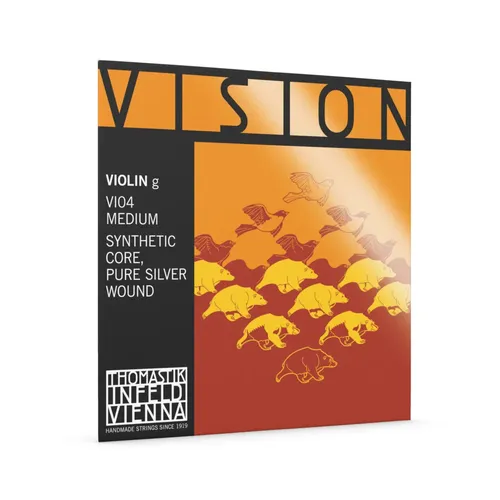 Thomastik Saiten für Violine Vision Synthetic Core Mittel G 4/4 (VI04)