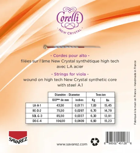 Corelli Saiten für Viola New Crystal Forte (730FB)