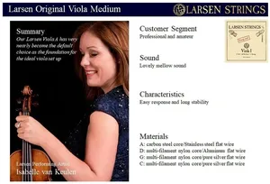 Larsen Saiten für Viola Multifilament-Fiberkern Medium