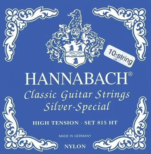 Hannabach Klassikgitarrensaiten Serie 815 für 8/10 saitige Gitarren / High Tension Silver Special G/3 (High tension)