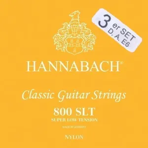 Hannabach Klassikgitarrensaiten Serie 800 Super Low Tension versilbert 3er Bass (8007SLT)