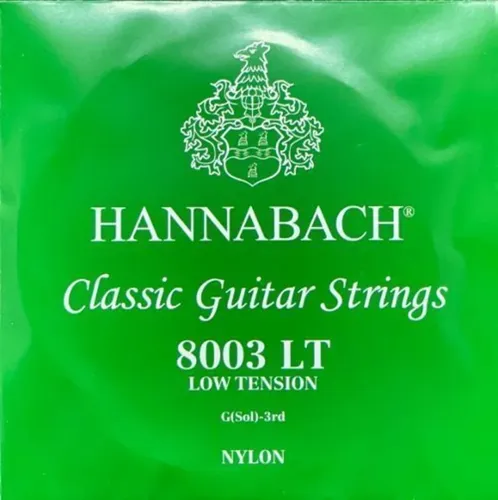 Hannabach Klassikgitarrensaiten Serie 800 Low Tension versilbert G3 (8003LT)