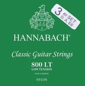 Hannabach Klassikgitarrensaiten Serie 800 Low Tension versilbert 3er Bass (8007LT)