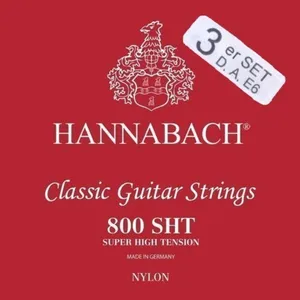 Hannabach Klassikgitarrensaiten Serie 800 Super High Tension versilbert 3er Bass (8007SHT)