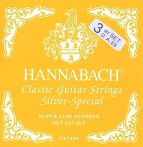 Hannabach Klassikgitarrensaiten Serie 815 Super Low Tension Silver Special 3er Bass (8157SLT)