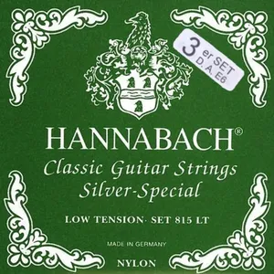 Hannabach Klassikgitarrensaiten Serie 815 Low Tension Silver Special 3er Bass (8157LT)