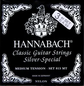 Hannabach Klassikgitarrensaiten Serie 815 Medium Tension Silver Special 3er Bass (8157MT)