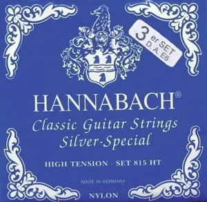 Hannabach Klassikgitarrensaiten Serie 815 High Tension Silver Special 3er Bass (8157HT)