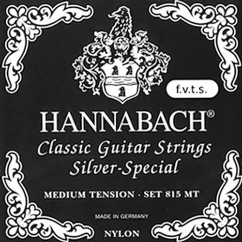 Hannabach Klassikgitarrensaiten Serie 815 F.V.T.S Medium / High Tension Silver Special Satz (815FMT)