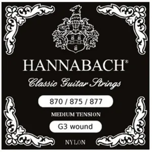 Hannabach Klassikgitarrensaiten G/3 Nylon umsponnen G3 KVS (870MT)