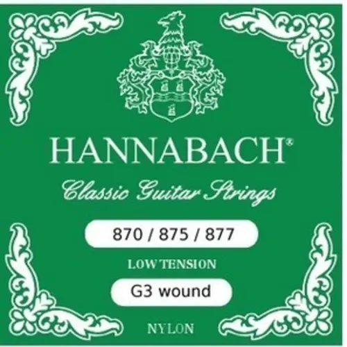 Hannabach Klassikgitarrensaiten G/3 Nylon umsponnen G3 KVS (870LT)