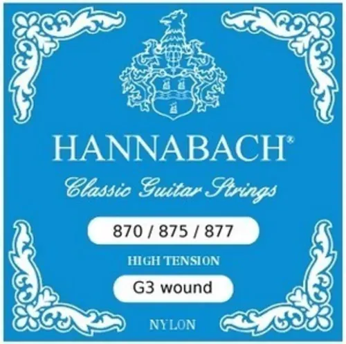 Hannabach Klassikgitarrensaiten G/3 Nylon umsponnen G3 Alu (877HT)