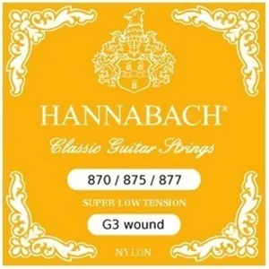 Hannabach Klassikgitarrensaiten G/3 Nylon umsponnen G3 Alu (877SLT)