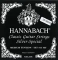 Hannabach Klassikgitarrensaiten Serie 815 für 8/10 saitige Gitarren / Medium Tension Silver Special Satz 8-saitig (81508MHT)