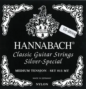 Hannabach Klassikgitarrensaiten Serie 815 für 8/10 saitige Gitarren / Medium Tension Silver Special A/10 (Medium Tension)