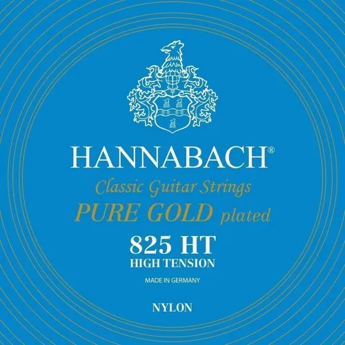 Hannabach Klassikgitarrensaiten Serie 825 High Tension Spezialvergoldung Satz (8257HT)
