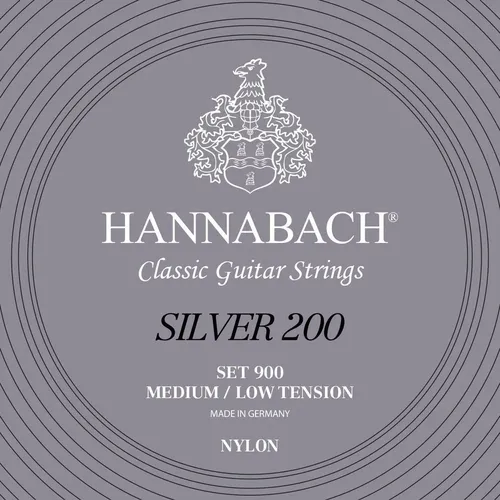 Hannabach Klassikgitarrensaiten Serie 900 Medium / Low Tension Silver 200 E6 (9006MLT)