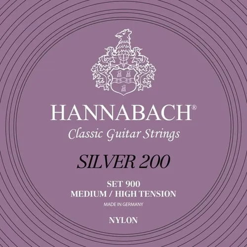 Hannabach Klassikgitarrensaiten Serie 900 Medium / High Tension Silver 200 Satz (900MHT)